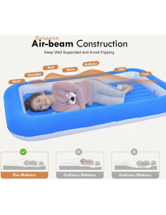 Colchón Inflable para Niños RAPTAVIS 152x89 cm Aterciopelado 2