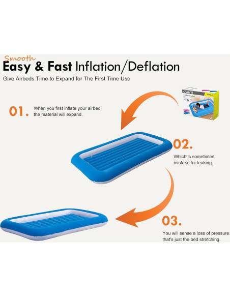 Colchón Inflable para Niños RAPTAVIS 152x89 cm Aterciopelado