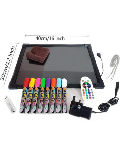 Tablero LED de Escritura Edenshow 40.64x30.48cm Borrable 2