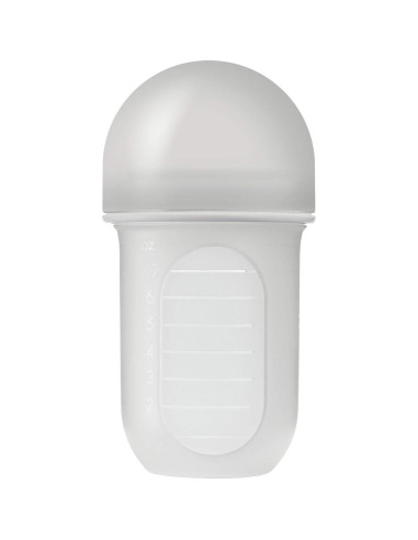 Botella de Silicona Reutilizable Boon Nursh 236.6 ml - Gris