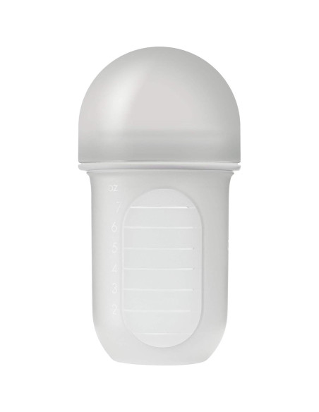 Botella de Silicona Reutilizable Boon Nursh 236.6 ml - Gris