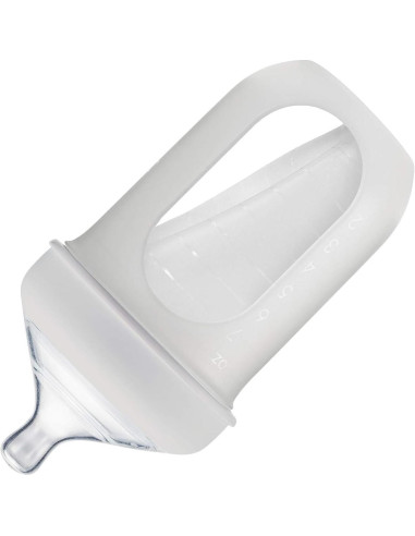 Botella de Silicona Reutilizable Boon Nursh 236.6 ml - Gris