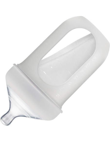 Botella de Silicona Reutilizable Boon Nursh 236.6 ml - Gris