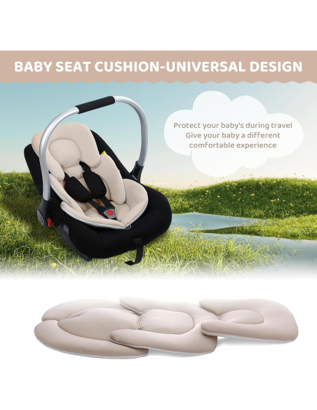 Cojín para Asiento de Auto Bebés Universal Beige - Reversible