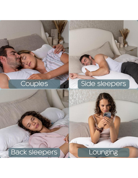 Almohada Corporal con Peso SleepCloud 104cm x 25cm Refrigerante