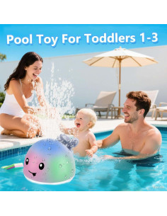 Juguete de Baño Iluminado Ballena BSVZAIYN para Bebés 6-36 Meses 2