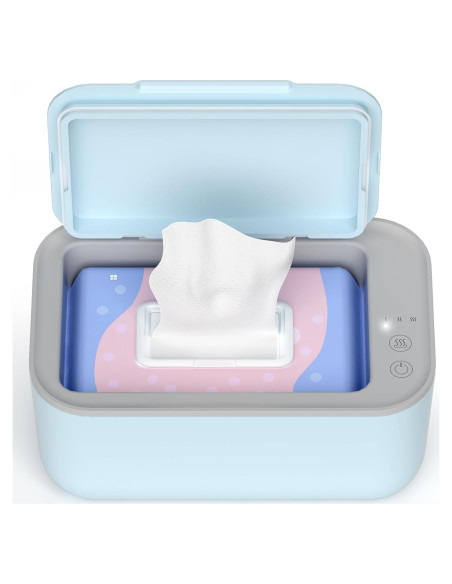 Calentador de Toallitas para Bebés Awesmom 7200 - Azul, 3 Modos de Temperatura