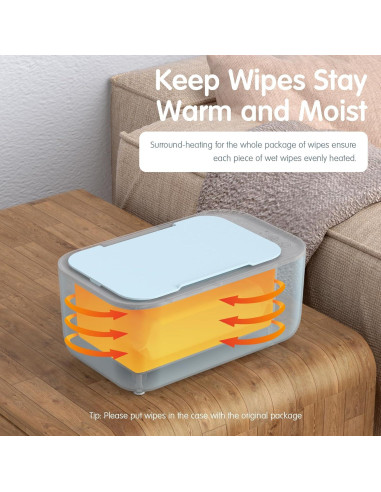 Calentador de Toallitas para Bebés Awesmom 7200 - Azul, 3 Modos de Temperatura