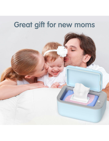 Calentador de Toallitas para Bebés Awesmom 7200 - Azul, 3 Modos de Temperatura
