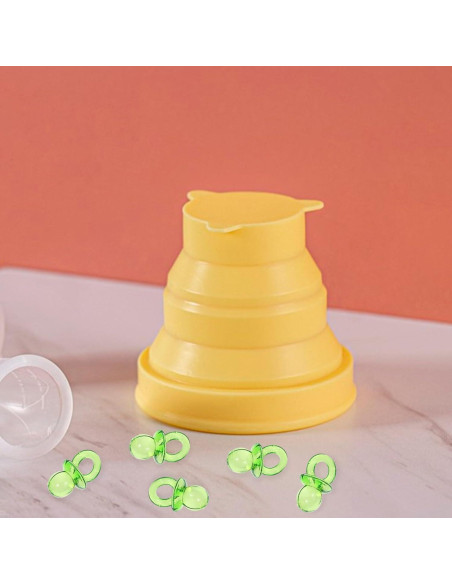 2 Mini Chupetes Acrílicos para Baby Shower - Decoración Verde