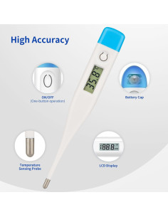 Termómetro Digital Inteligente Wenzhou, Pantalla LCD, Rápido y Preciso 2