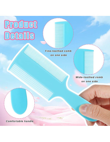 Juego de 6 Peines para Lice y Caspa Meyeyaia - Doble Cara