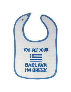 Babero de Algodón 100% Unisex con Diseño Griego - Apuestas a Tu Baklava