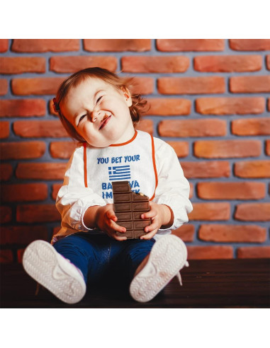 Babero de Algodón 100% Unisex con Diseño Griego - Apuestas a Tu Baklava