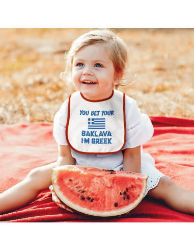 Babero de Algodón 100% Unisex con Diseño Griego - Apuestas a Tu Baklava