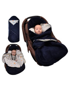 Manta para Silla de Auto Swaddyl Beige Manchado 89cm