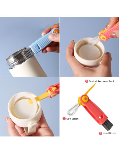 Juego de Cepillos para Biberones Ariseno 5 en 1 Libre de BPA