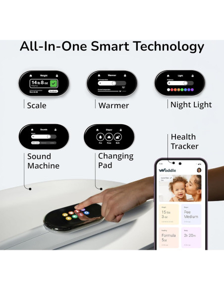 Cambiador Inteligente Woddle con Balanza y Calentador 9.07 kg