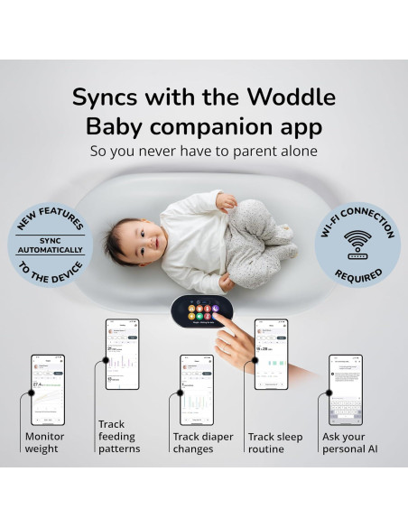 Cambiador Inteligente Woddle con Balanza y Calentador 9.07 kg