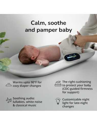 Cambiador Inteligente Woddle con Balanza y Calentador 9.07 kg