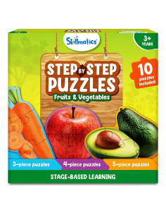 Skillmatics Puzzles Paso a Paso - 40 Piezas Frutas y Verduras