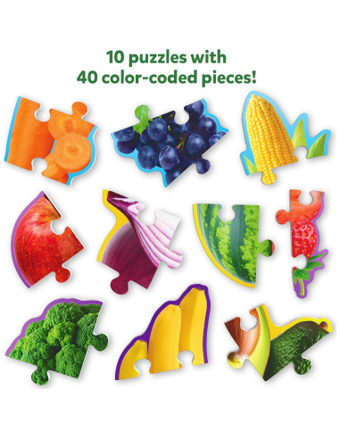Skillmatics Puzzles Paso a Paso - 40 Piezas Frutas y Verduras