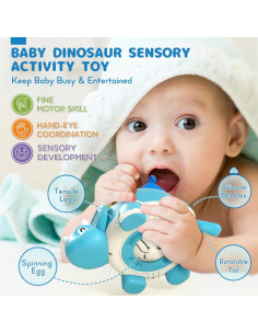 Juguetes Montessori Lehoo Castle Dinosaurio Azul 12-36 Meses 2