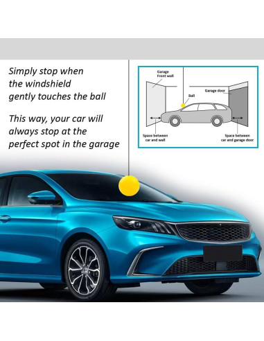 2 Juegos de Bola de Parada para Estacionamiento en Garaje - Genérico