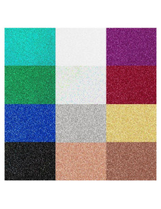 Vinilo de Transferencia de Calor Siser Glitter 12 Hojas 30x25cm
