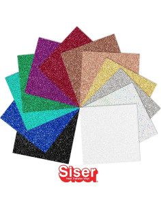 Vinilo de Transferencia de Calor Siser Glitter 12 Hojas 30x25cm 2