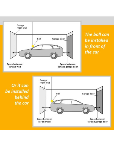 2 Juegos de Bola de Parada para Estacionamiento en Garaje - Genérico