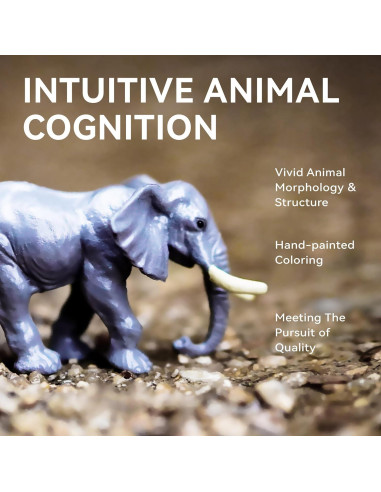 Juguetes Educativos Dotimo Mini Zoo - 12 Figuras de Animales 3D