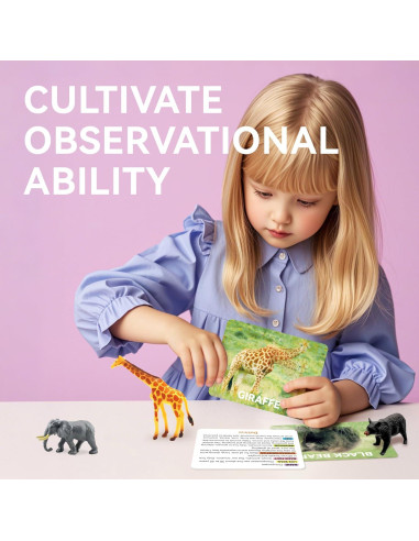 Juguetes Educativos Dotimo Mini Zoo - 12 Figuras de Animales 3D