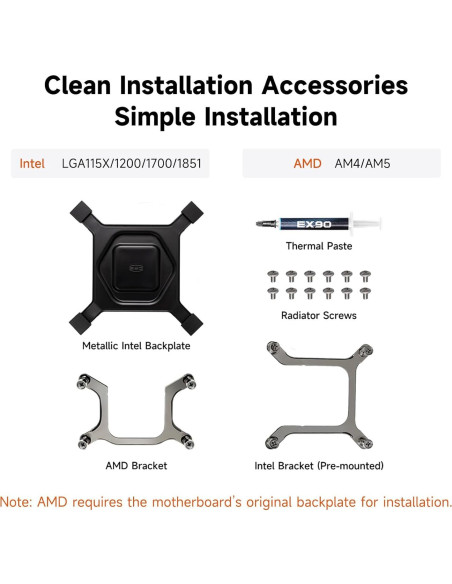 Enfriador de CPU PCCOOLER DC360 AIO 360mm Refrigeración Líquida