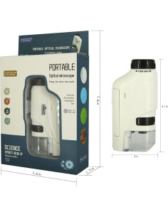 Microscopio óptico portátil LED 60X-120X XIANGEN para estudiantes 2