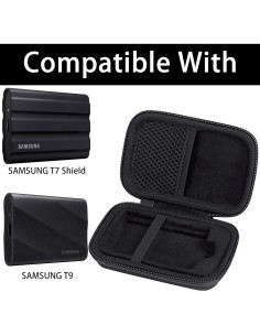 Funda Dura co2CREA para Samsung T7 Shield/T9 SSD Negra 2