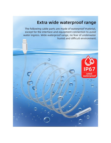 Cámara Endoscopio ZOIOT 1920P HD 1.8m 8mm IP67 para iOS/Android