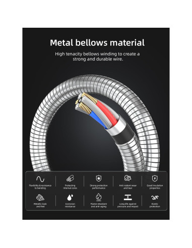 Cámara Endoscopio ZOIOT 1920P HD 1.8m 8mm IP67 para iOS/Android