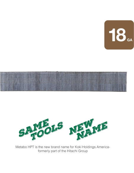 Clavos Metabo HPT 1" x 18 Calibre Galvanizados 1000 Pzas