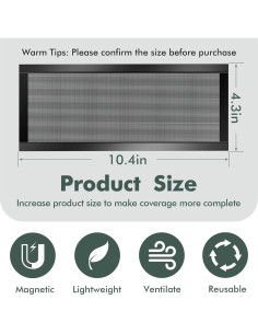 Cubiertas de Ventilación Magnéticas ACNOYEL 4.3"x10.4" - Paquete de 6 2