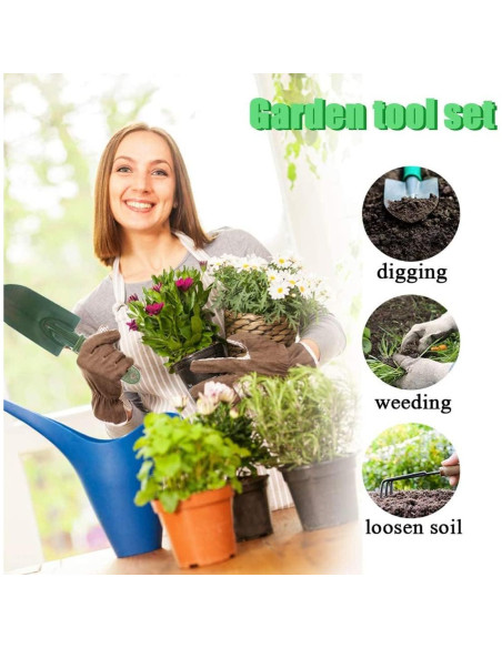 Herramienta de Jardín 3 en 1 SPDTECH - Pala y Rastrillo