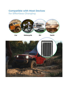 Cargador Solar 10W 12V WININMETA MPPT para Coche y Barco 2