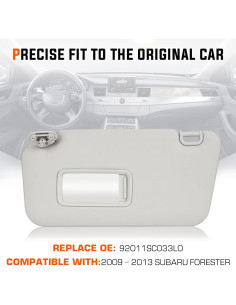 Visera del Lado del Conductor Izquierdo Youxmoto Subaru Forester 2009-2013 con Espejo 2