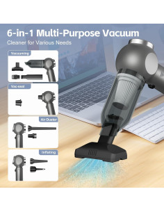 Aspiradora portátil HOMIGIFTY sw-102 120W 22000Pa sin cable 2