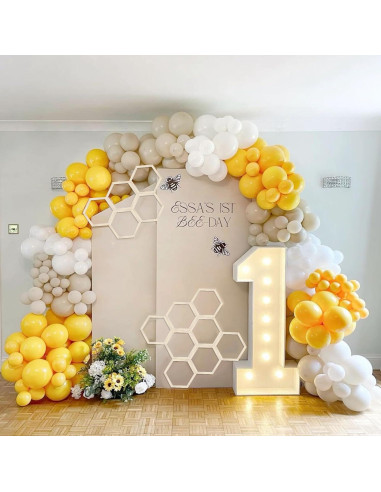 24 Hexágonos de Madera Natural para Decoración DIY - TAOZIMA