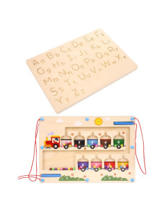 Juguete Montessori 2 en 1 de Madera YUNHE - Laberinto y Números