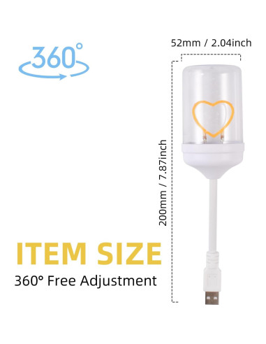 Lámpara LED USB XINHUAYANG HP-2411 - Luz Nocturna 3000K