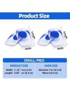 Copas de Talón de Gel JayruiMice - 2 Pares para Dolor de Talón 2