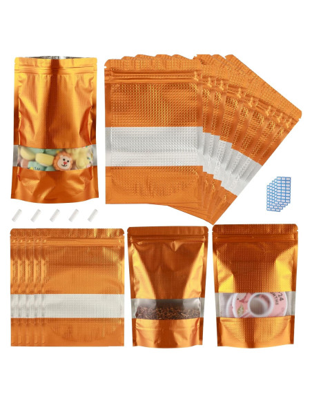 150 Bolsas Mylar Reutilizables 4x6 Circloophs a Prueba de Olores