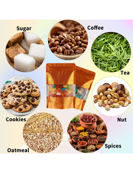 150 Bolsas Mylar Reutilizables 4x6 Circloophs a Prueba de Olores